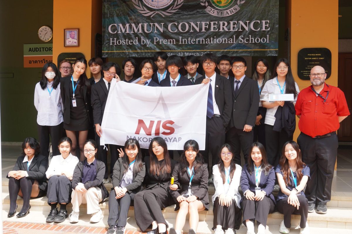 The entire delegation at the 2026 CMMUN conference at Prem International School