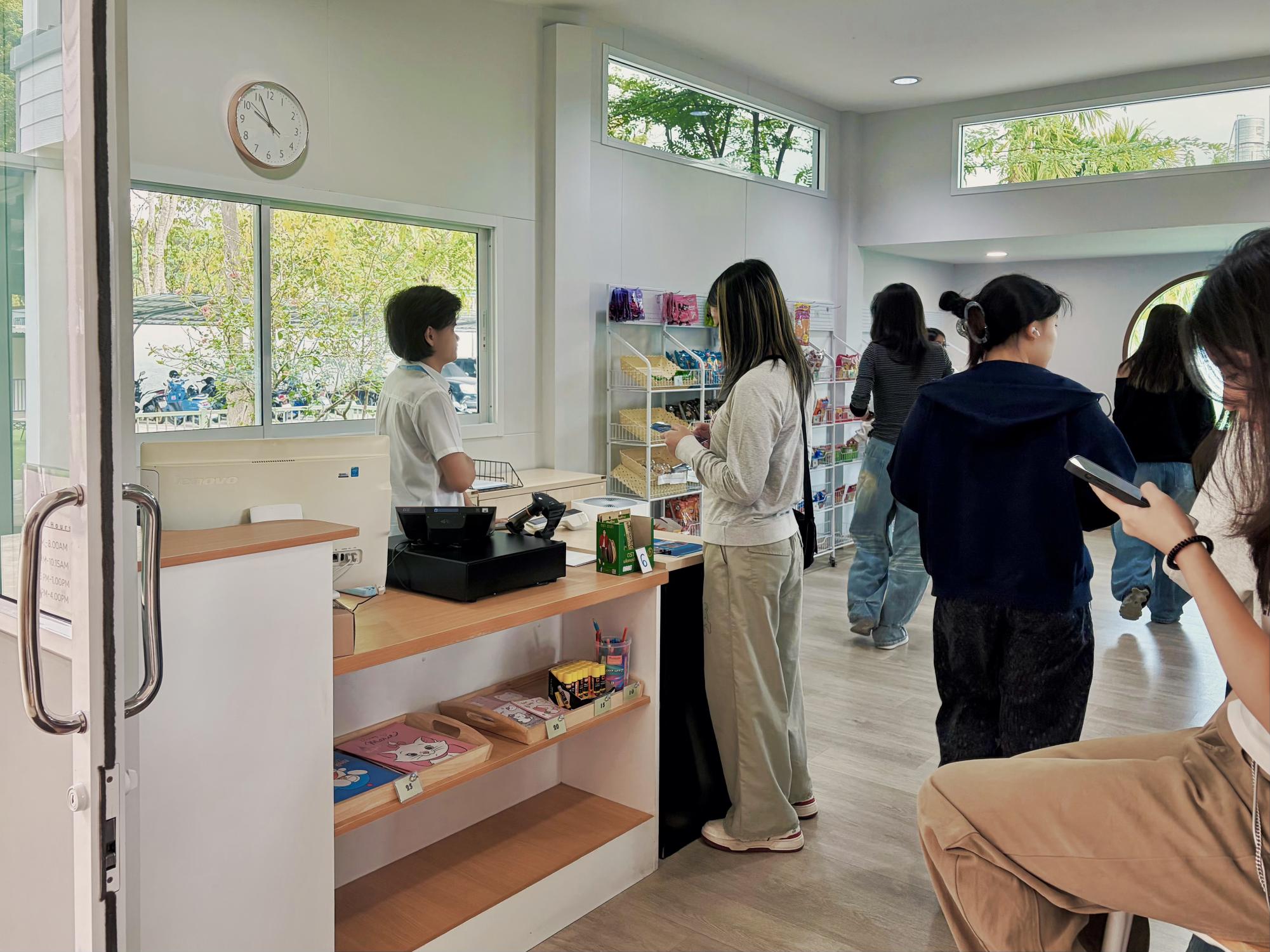 The NIS HS snack shop is bustling with activity